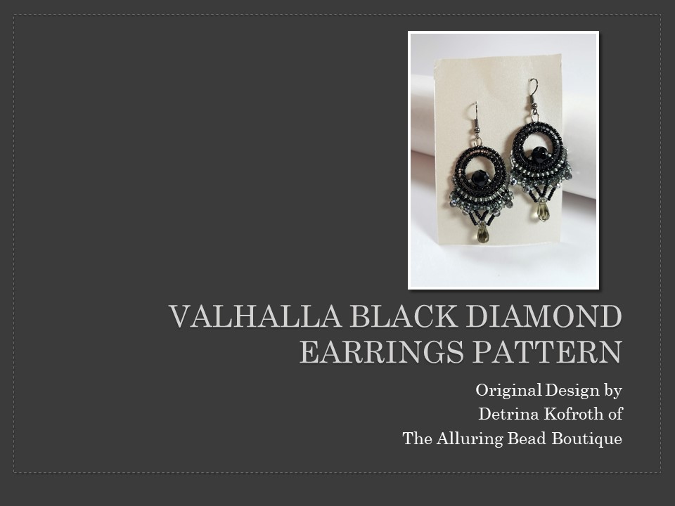 Valhalla black Diamond Earrings Pattern